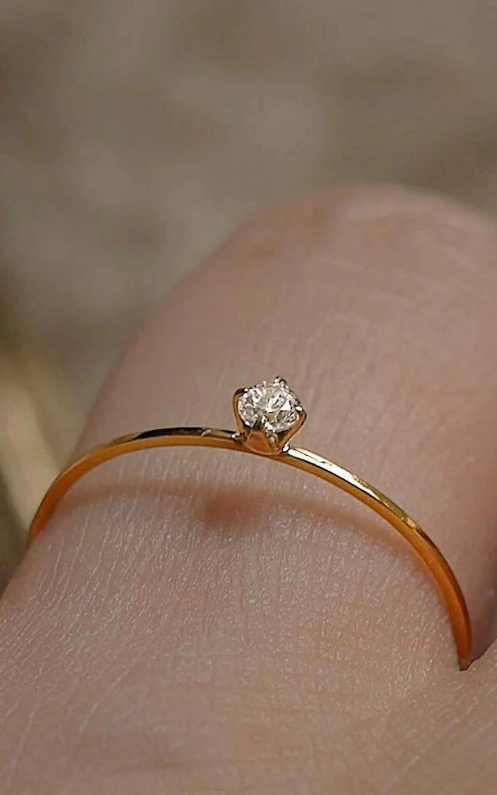 Dainty Solitaire Ring