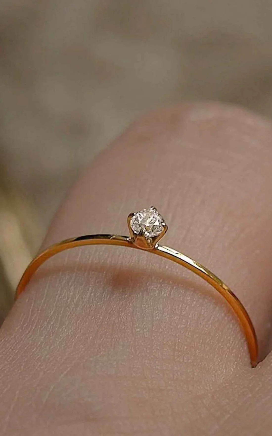 Dainty Solitaire Ring