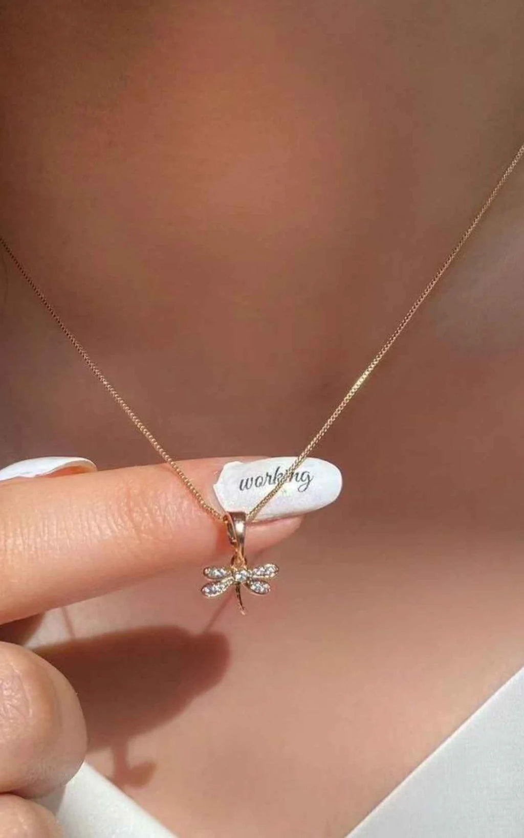 Dainty Dragonfly Necklace