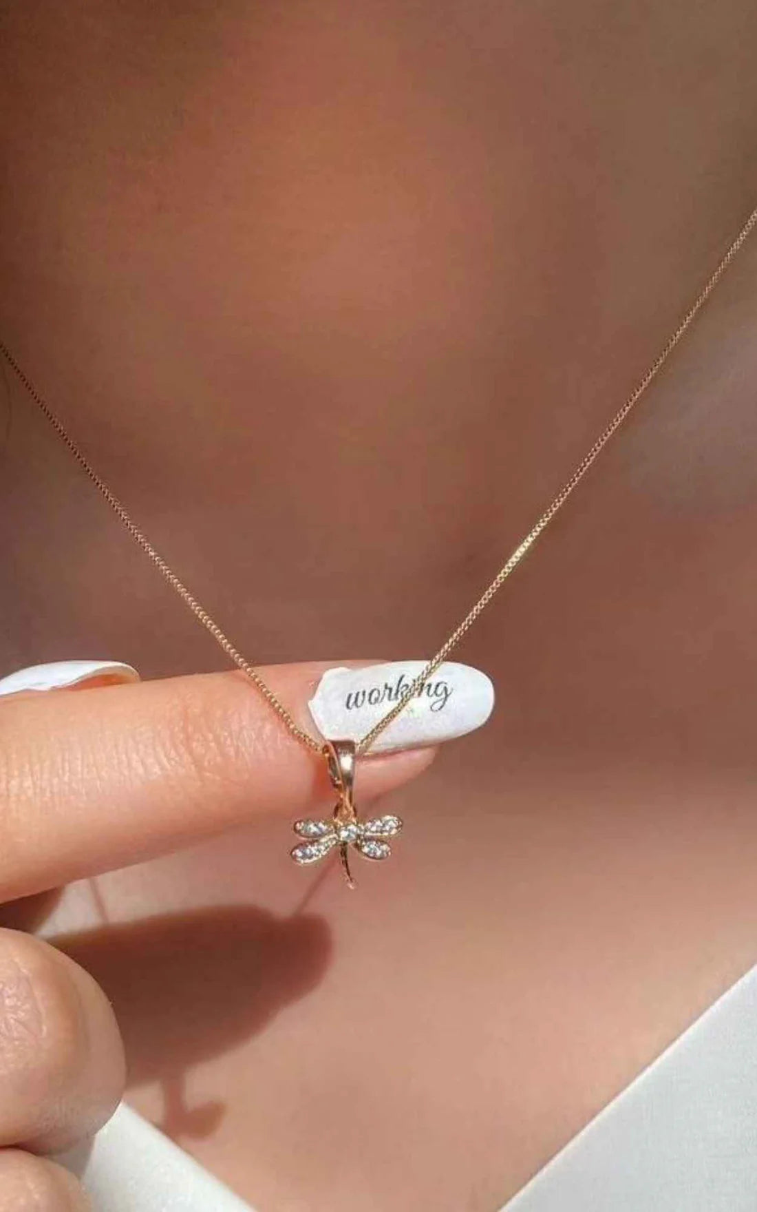 Dainty Dragonfly Necklace