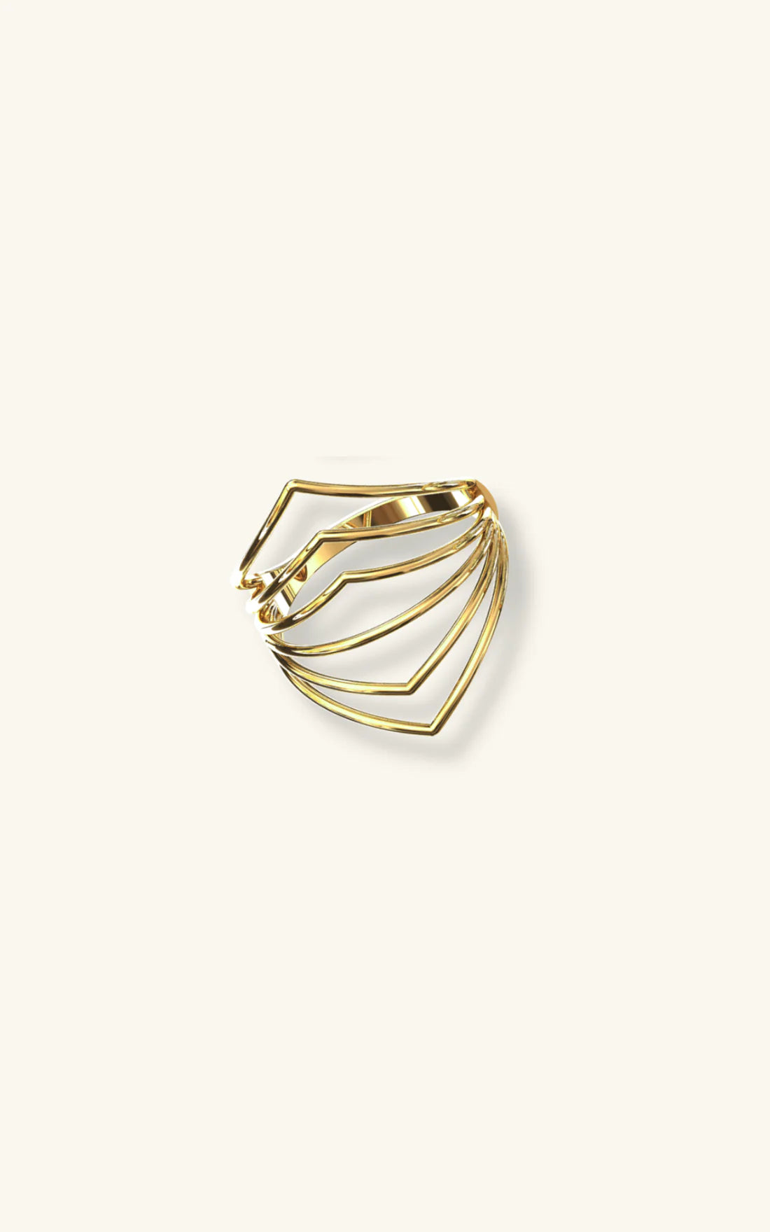 Abstract Interlock Ring