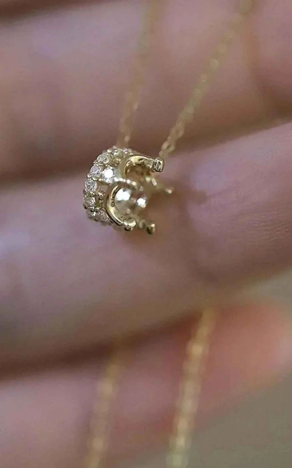 Diamond Crown Necklace