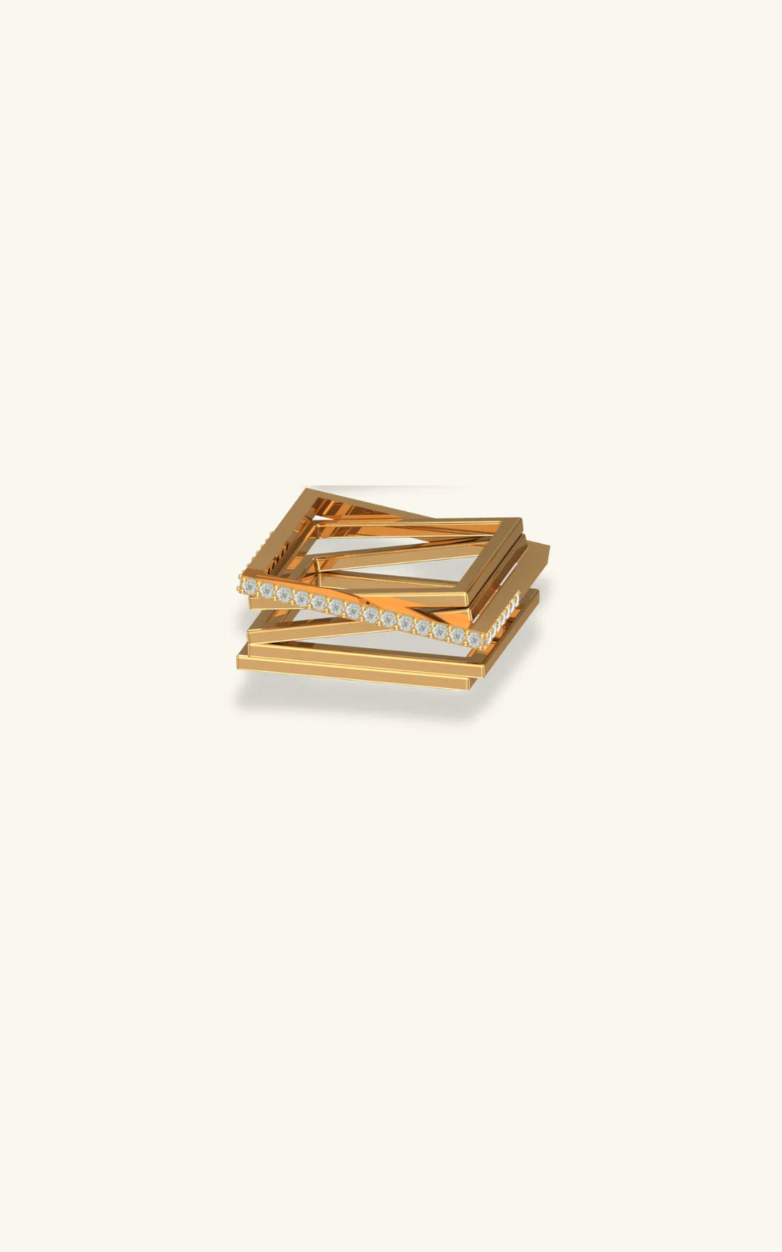 Interlock with Diamond Ring