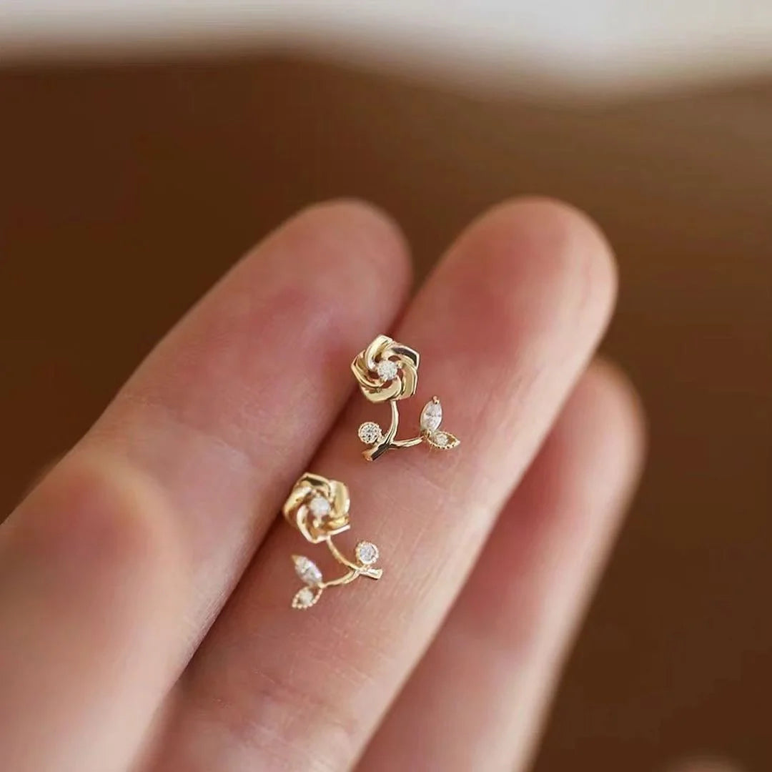 Dainty Rose Earrings