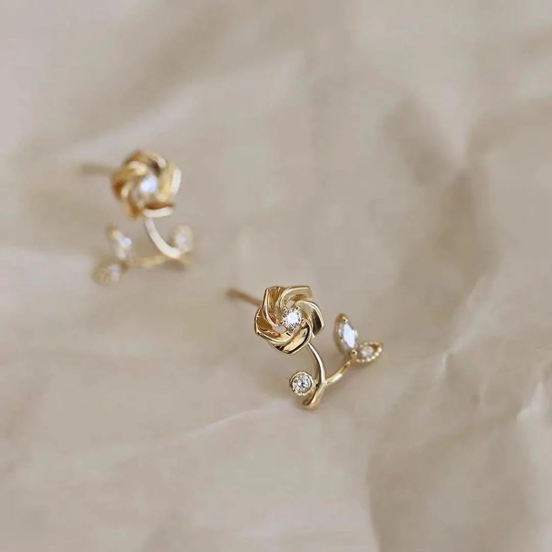 Dainty Rose Earrings