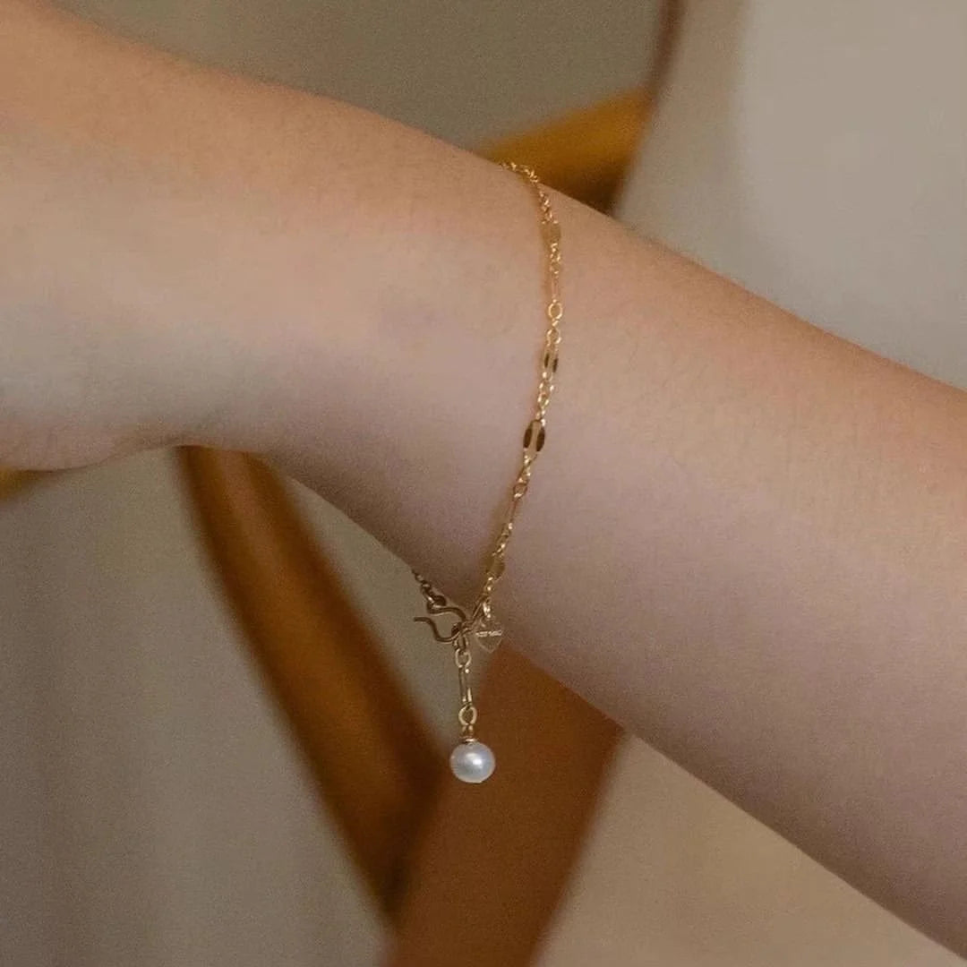 Pearl Drop Flat Bracelet