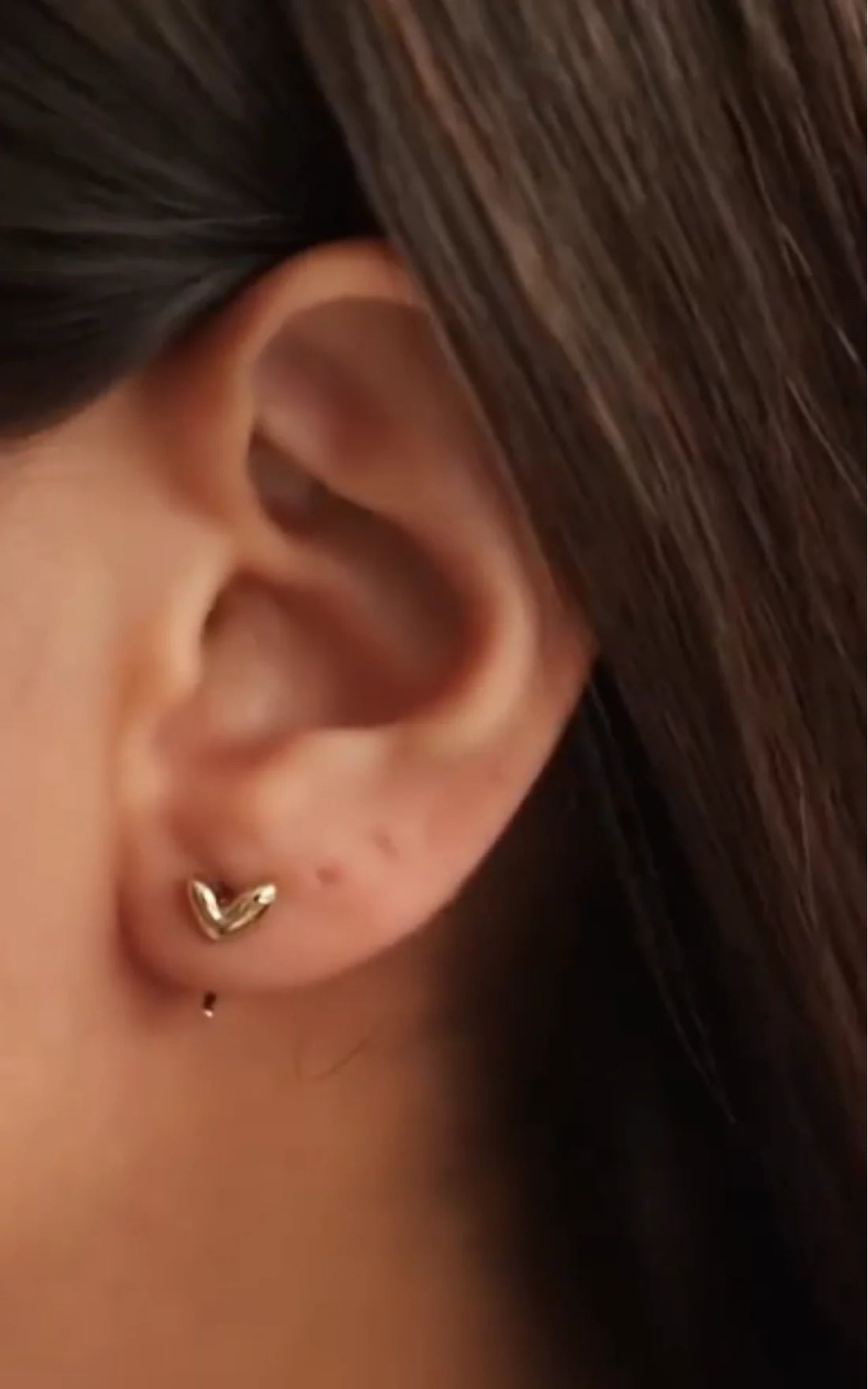 Cashew Heart Cuff Earrings